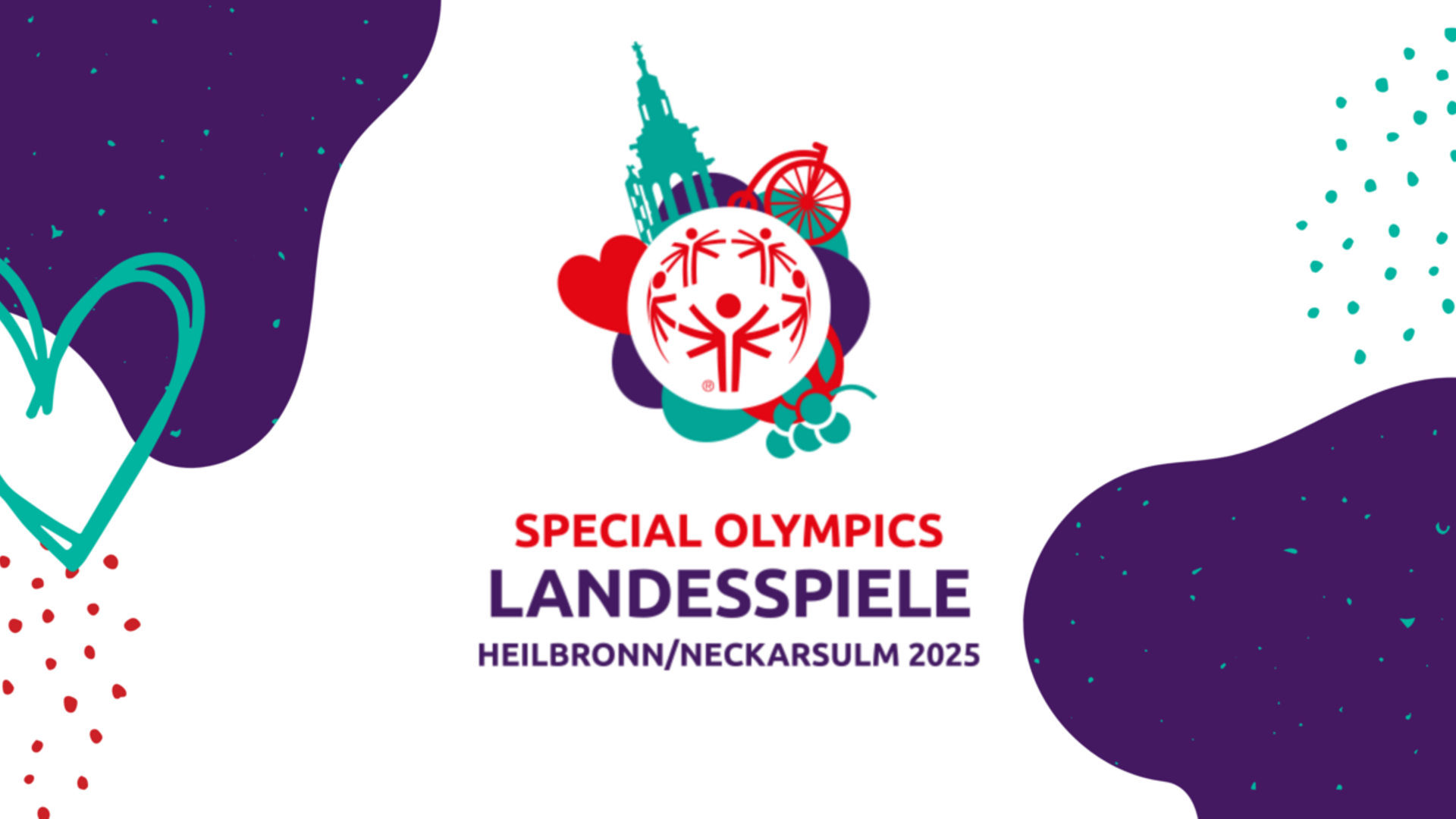 Bildteaser mit Wort- und Bildmarke der Special Olympics 2025 I Minimalistisch Typografie mit Icon und Schriftzug der Landesspiele | © Special Olympics Baden-Württemberg e.V. Bildteaser mit Wort- und Bildmarke der Special Olympics 2025 | © Special Olympics Baden-Württemberg e.V.