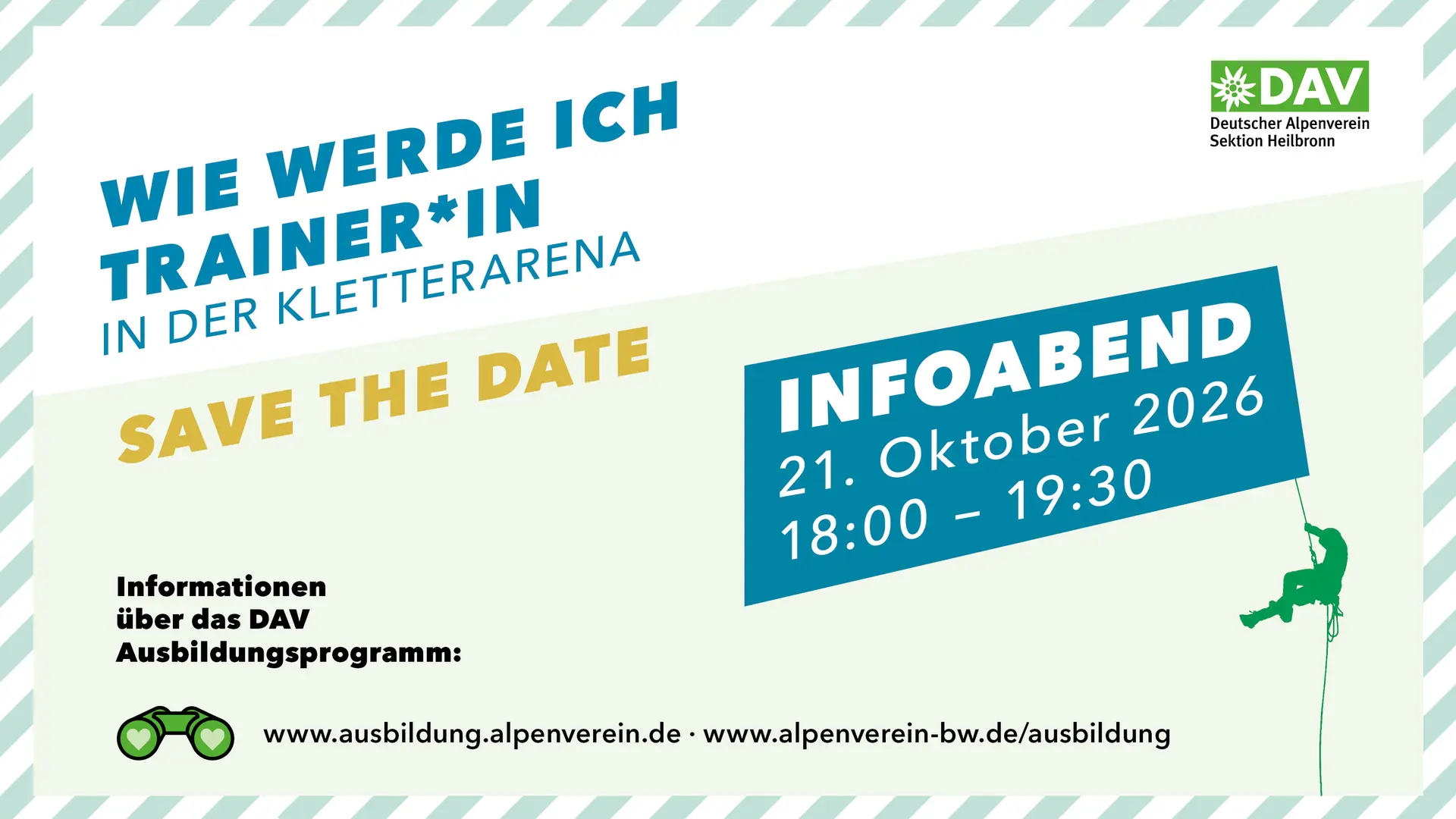 Infoabend Trainer am 21.10.2026 | © DAV Heilbronn