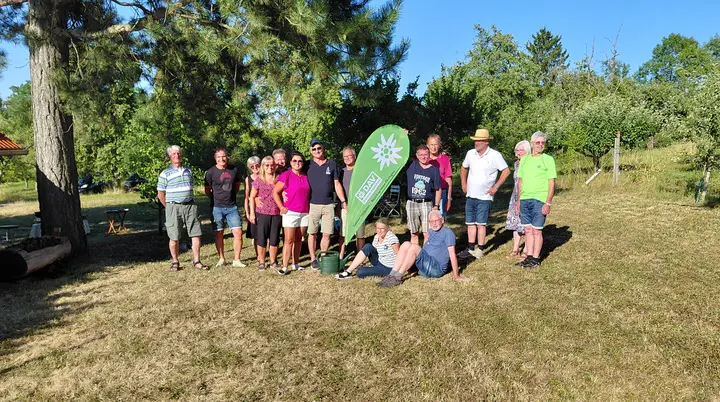Gruppenbild der Bezirksgruppe Schwäbisch Hall beim Sommerfest 2026 | © DAV Heilbronn